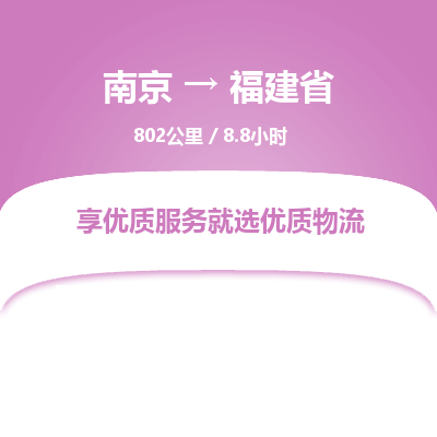 南京到福建省物流公司_南京到福建省直達貨運專線