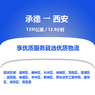 承德到西安物流公司|承德到西安貨運(yùn)|承德至西安專(zhuān)線物流